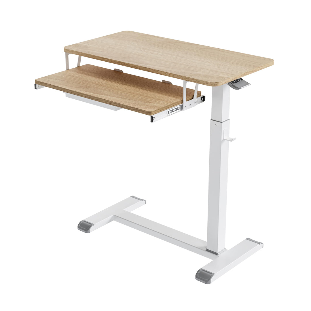 Fydeamer 68 × 50cm Mobile Standing Desk mit Tastaturablage, Höhenverstellbar Computertisch (72-109 c