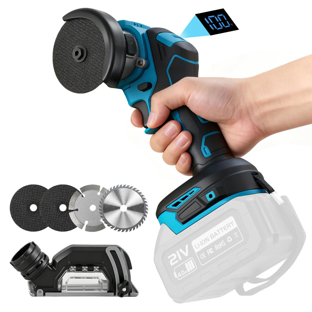 3 Zoll Akku Winkelschleifer kompatibel mit Makita 18V Akku (ohne Batterie), 16.800rpm bürstenloser M
