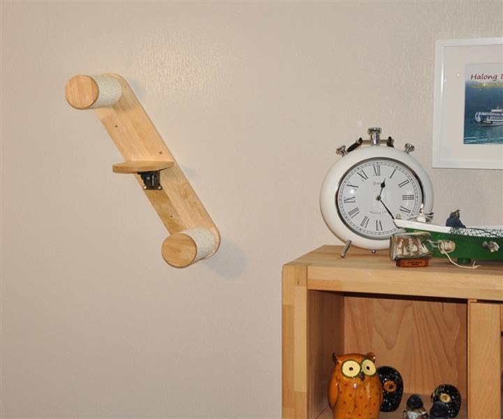 nanook Katzentreppe 3-stufig mit Sisalstämmen Wandkratzbaum Katzenleiter Kletterleiter Kletterwand -