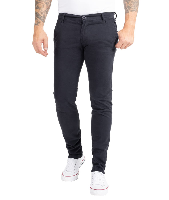 Indumentum Chino Hose Basic Slim Fit IS-305 29W / 32L Dunkelblau, 29W / 32L Dunkelblau