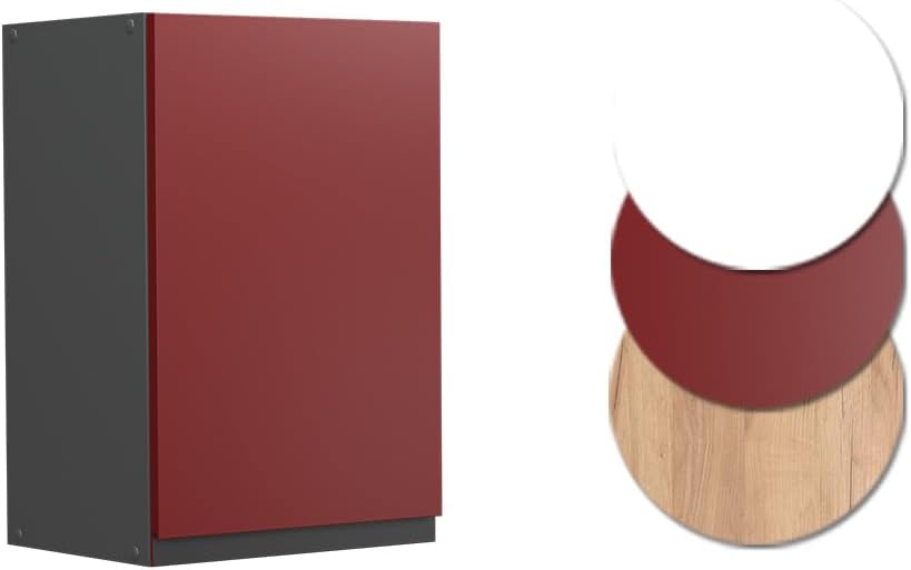 Vicco Hängeschrank R-Line, Rot/Anthrazit, 40 cm J-Shape Rot Hängeschrank 40 cm, Rot Hängeschrank 40