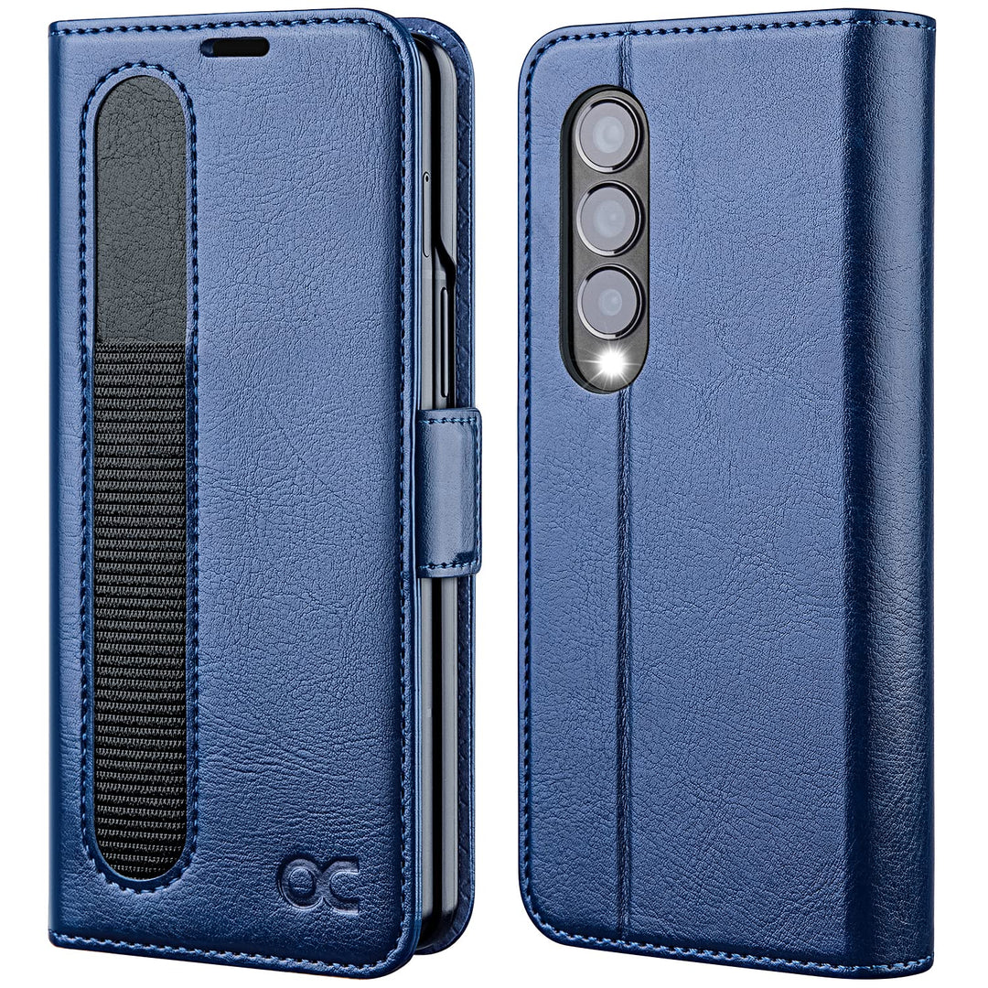 OCASE Hülle Samsung Galaxy Z Fold 4 5G Handyhülle mit [S Pen Halter] [Vorderseite Displayschutz] [Pr