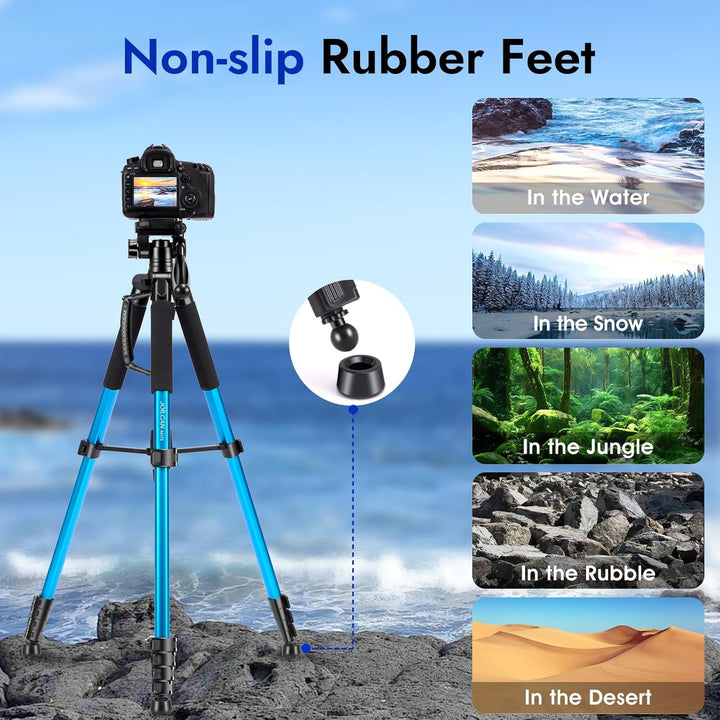 JOILCAN Kamera stativ, 187cm Aluminium Leichte Kamerastativ für Canon Nikon DSLR mit Abnehmbar 3-Weg