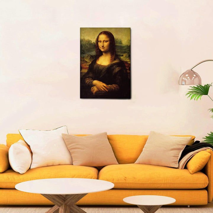 Giallobus - Gemälde - Leonardo Da Vinci - Gioconda - Leinwand - 50x70 - Bereit zum Aufhängen - Moder