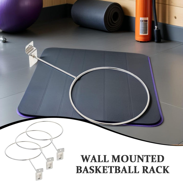 TOYANDONA 6 Stück Basketball Aufbewahrungsregal Metall Wandmontierter Basketbälle Halter Stabiler Ba
