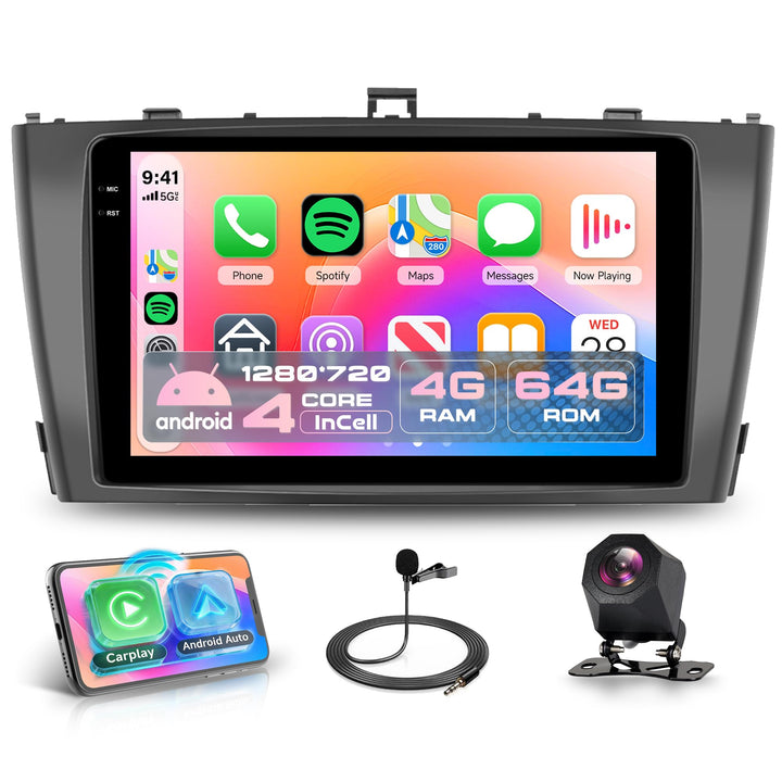 Rimoody 4G+64G Android Autoradio für Toyota Avensis T27 2008-2015 Wireless Carplay Android Auto 9 Zo