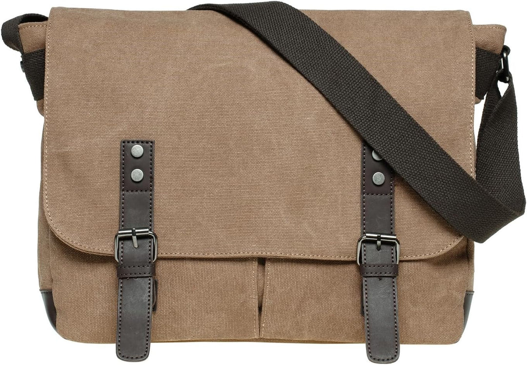 KAUKKO Laptoptasche 14 Zoll Umhängetasche Canvas für Arbeit Uni