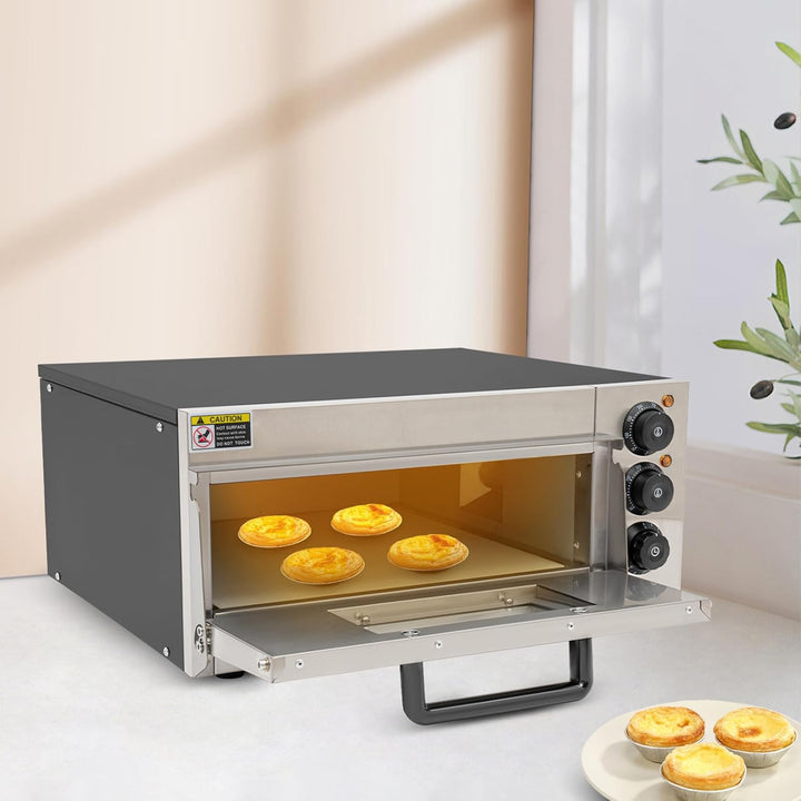 20L Pizzaofen Elektrisch, Pizza Ofen Edelstahl Pizzaofen, Kommerzieller Pizza Ofen 2000W, Pizza-Ofen