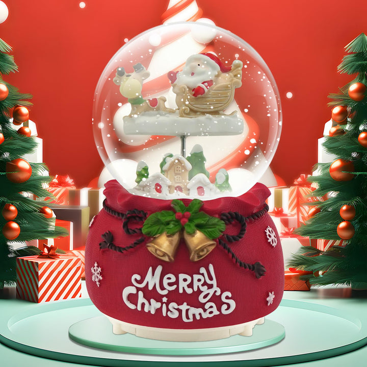 Daixilan Weihnachten Schneekugel Laterne Musical, Schneekugeln Weihnachten mit Musik, Glitter Schnee