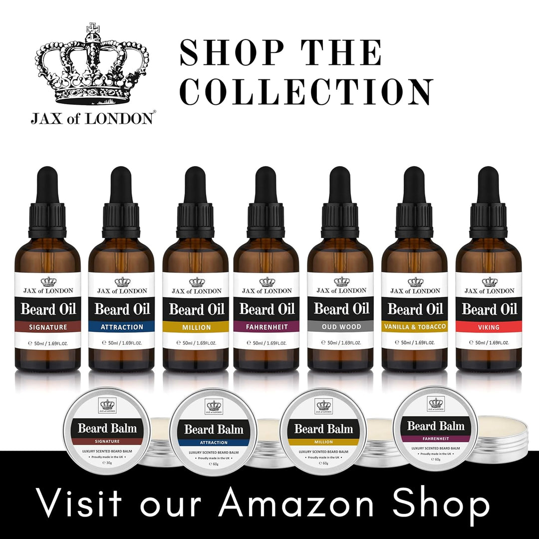 Jax of London Signature Bartöl für Männer 50 ml, Bartpflegeöl, Bartwachstumsöl für Männer, Bestehend
