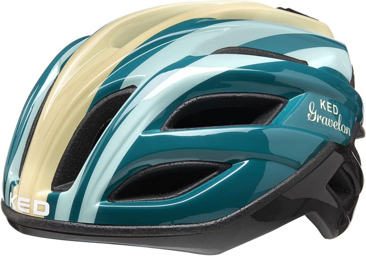 KED Gravelon Lotus Fahrrad Helm grün/gelb 2022 maretini M (52-58cm), maretini M (52-58cm)