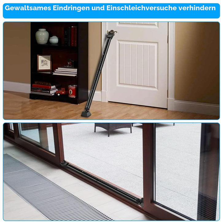 eSynic Tür-Sicherheitsstange, 3-in-1 Türstopper, Sicherheitsstange, strapazierfähig, verstellbare Sc