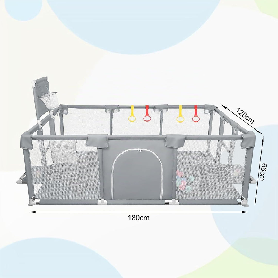 Laufstall Baby,Laufstall baby faltbar für Babys mit weichem,Baby Laufstalls mit Reissverschlusstür,K