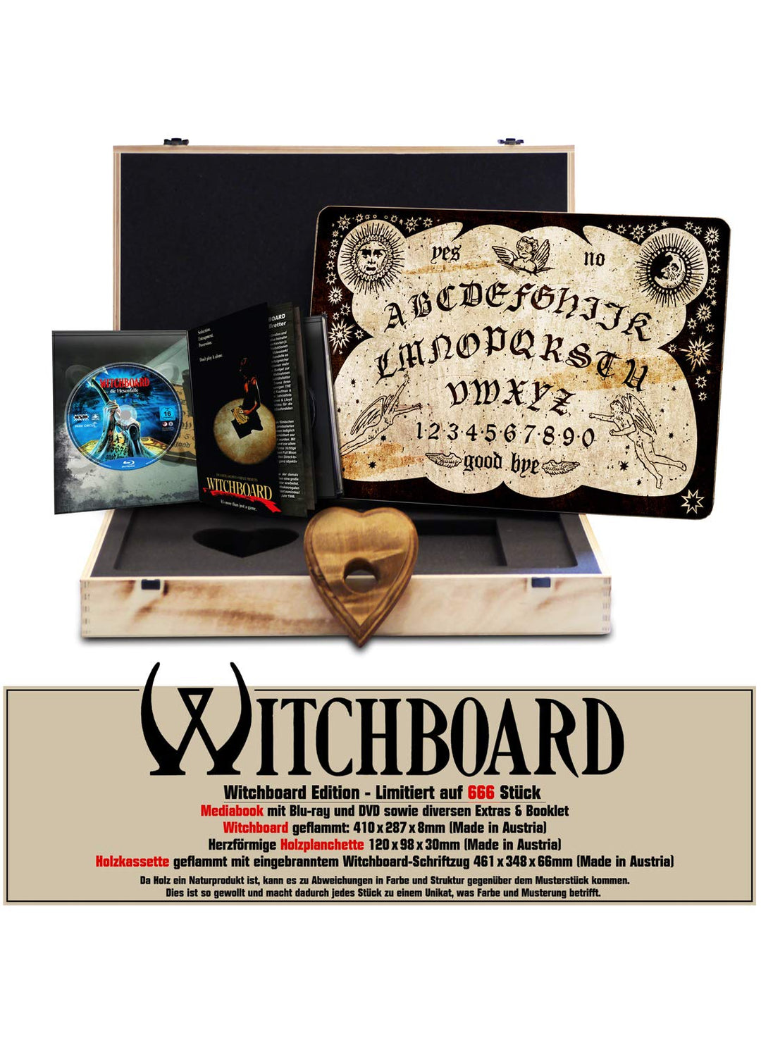 Witchboard - Die Hexenfalle [Blu-Ray+DVD] - uncut - auf 666 Stück limitiertes Quija Board inkl. Medi