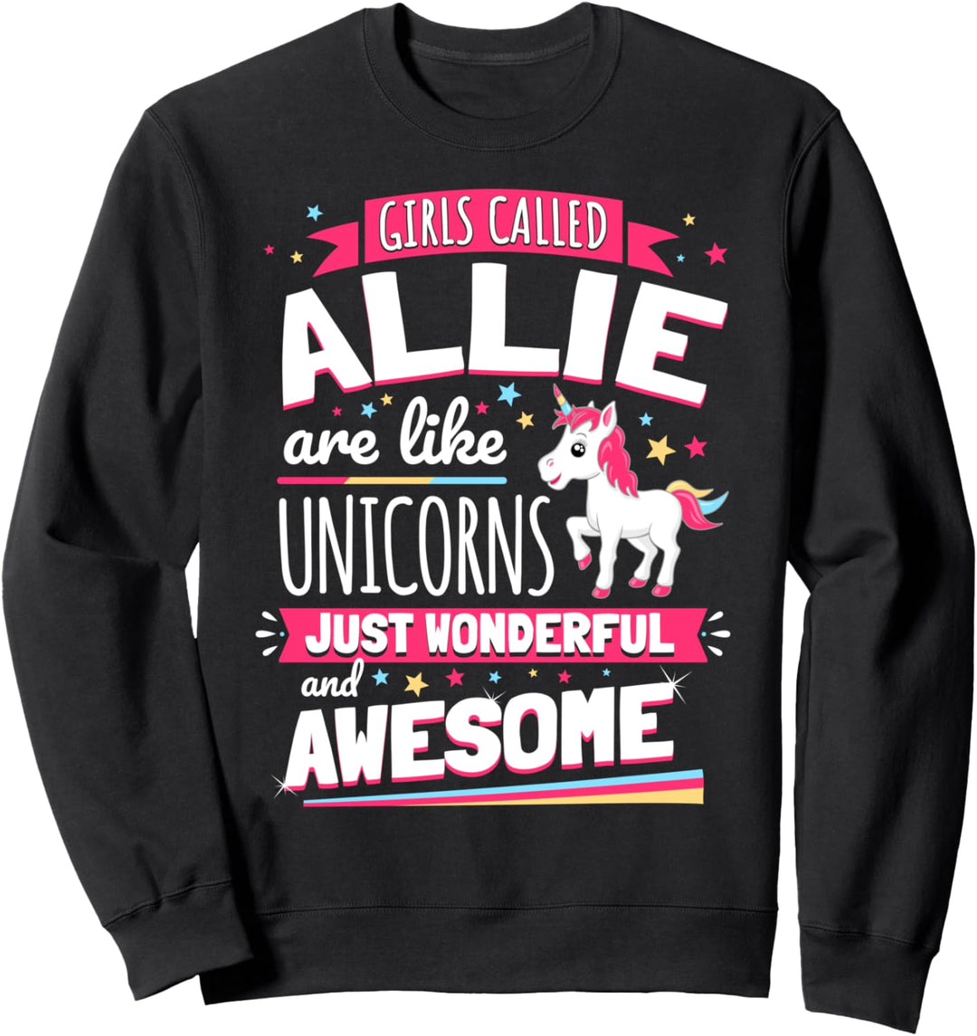 Allie Forename Prename First Given Name Einhorn T-Shirt Sweatshirt