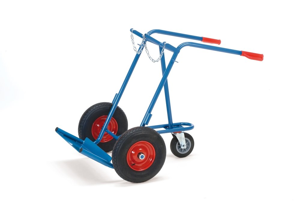 Fetra Transportgeräte mcegc1022 Sackkarre für 2 Gasflaschen A4, 830 mm Breite x 1300 mm Höhe
