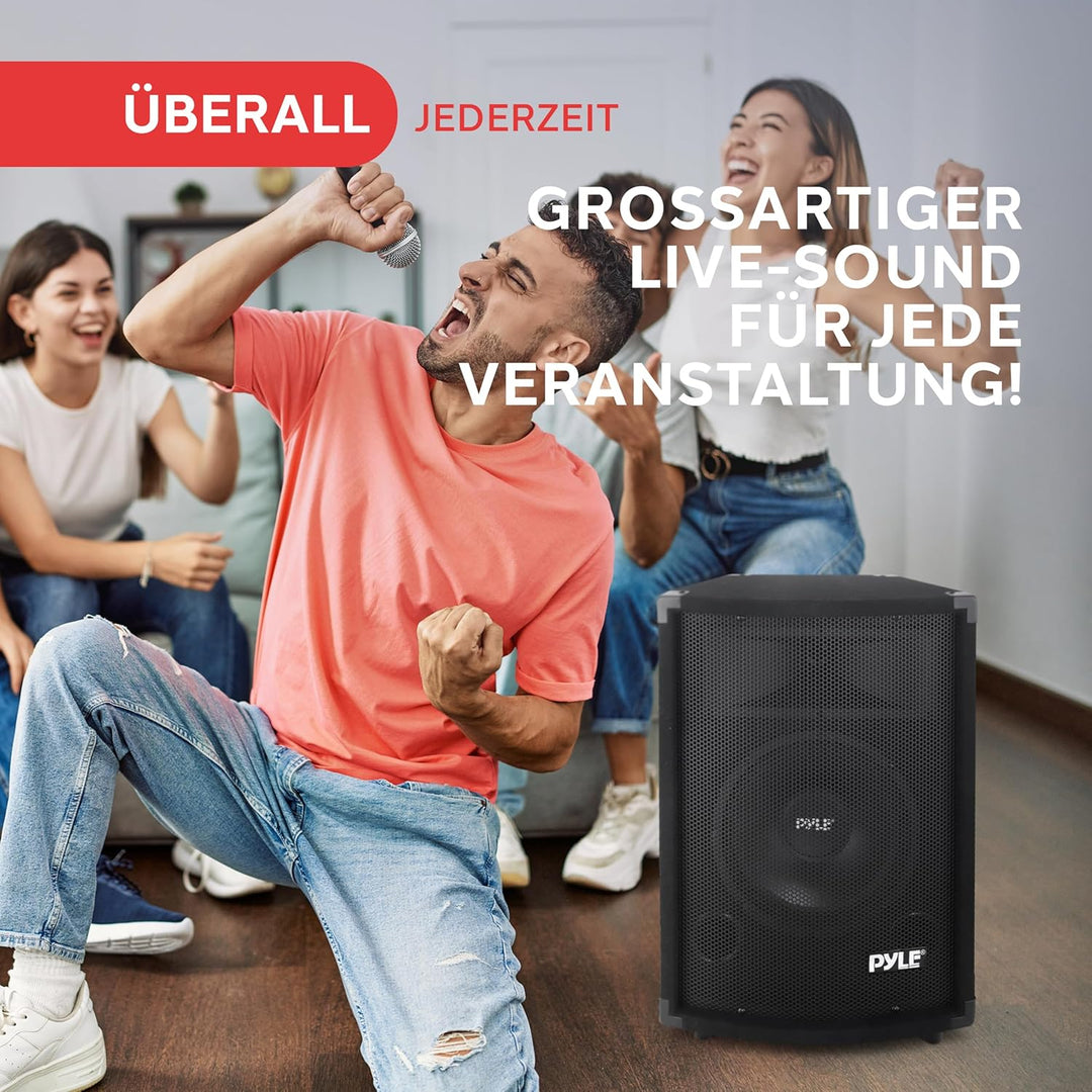 PylePro 500W Lautsprecher Passiv mit 10" Subwoofer – 2-Wege Soundsystem für Auto, DJ, Bühne & Heimki