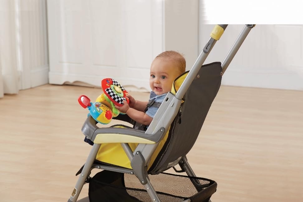 VTech Baby 80-192504 Fahrzeug 80-192504-Tut TUT Flitzer-Lernlenkrad, Kleinkindspielzeug, bunt, S