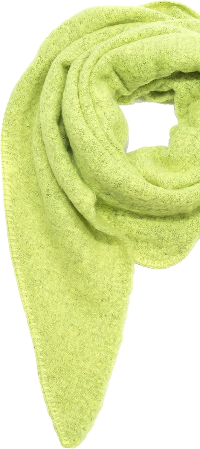 Faera XXL Dreieckstuch Bouclé elastisch weiches cozy Material Einheitsgrösse Neongelb, Einheitsgröss
