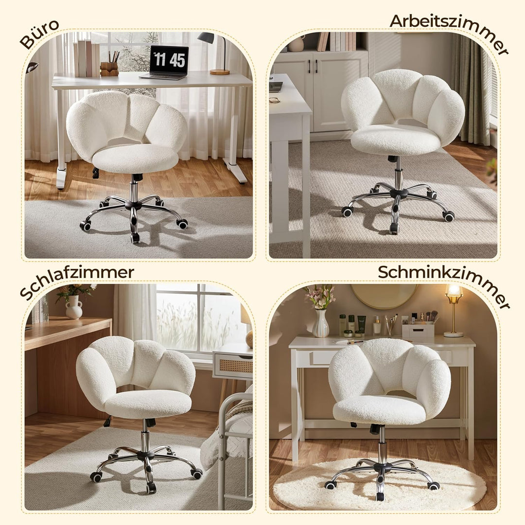 Yaheetech Schreibtischstuhl Bürostuhl Ergonomisch Bürosessel in Wolkenform Drehstuhl bis 136 kg Bela