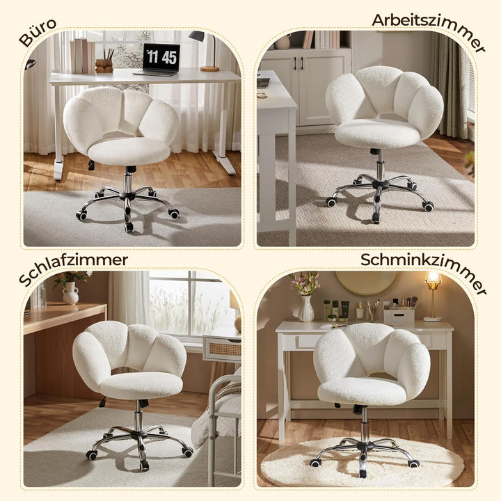 Yaheetech Schreibtischstuhl Bürostuhl Ergonomisch Bürosessel in Wolkenform Drehstuhl bis 136 kg Bela