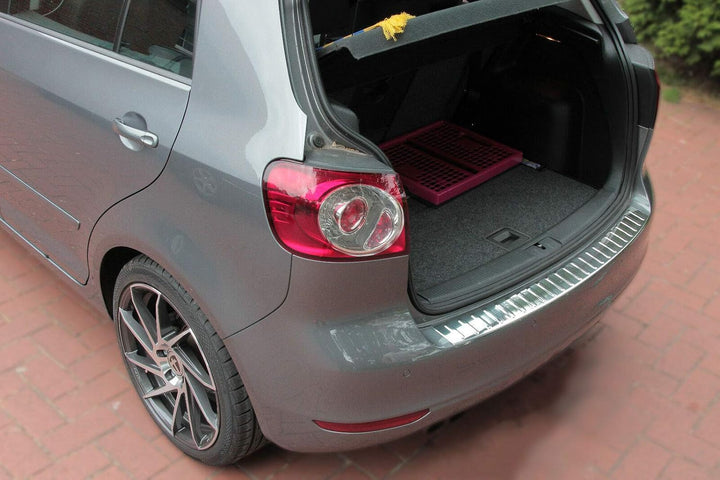 RECAMBO Ladekantenschutz Edelstahl kompatibel für VW Golf Plus 2008-2014, CROSSGOLF 2010-2014 - Hoch