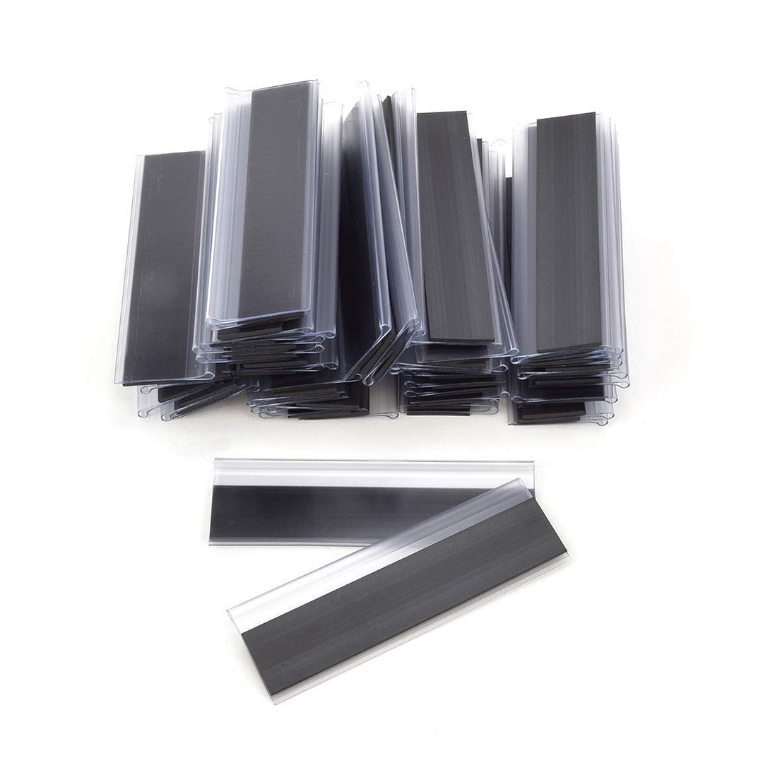 Magnetische Etikettenhalter für Einstecketiketten 100 mm Breit/Tickethalter/Etiketten Halter (62 mm