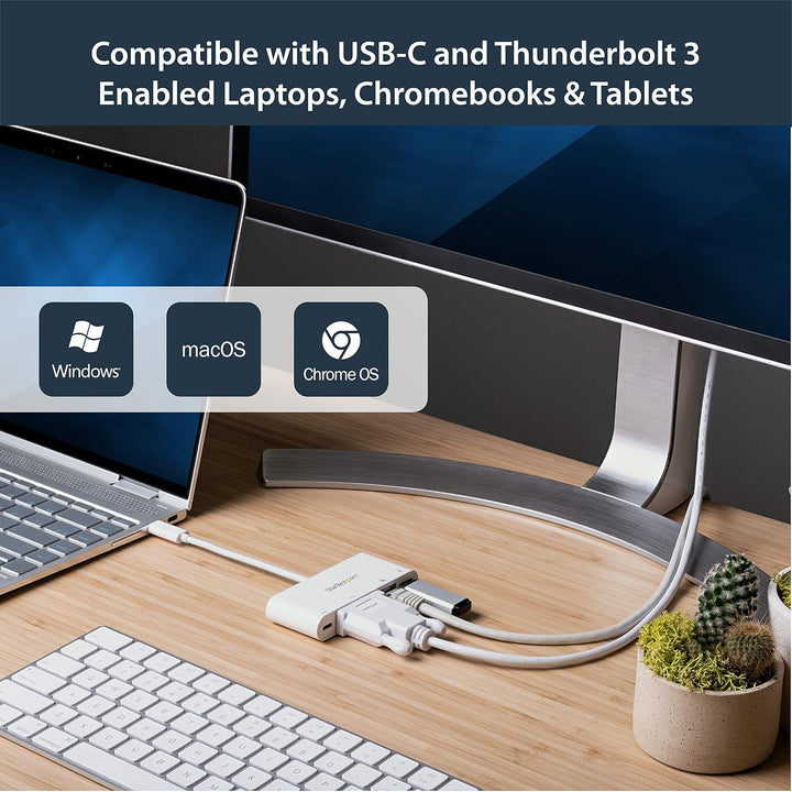 StarTech.com USB-C Multiport Adapter - USB-C auf DVI-D (Digital) Video Adapter mit 60W Power Deliver