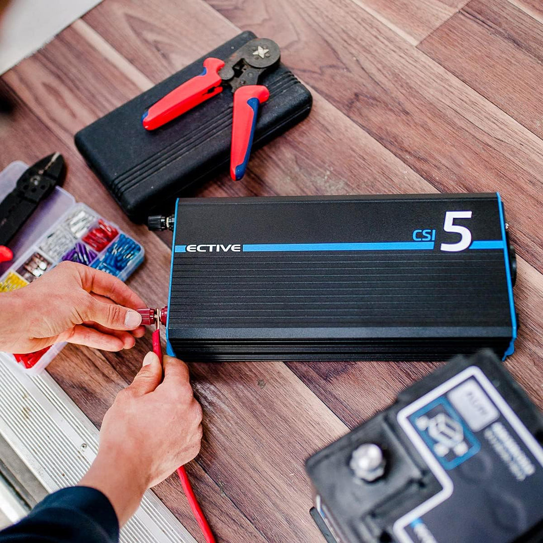 ECTIVE Reiner Sinus Wechselrichter CSI 25-2500W, 24V auf 230V, USB, USV Funktion, Überhitzungsschutz
