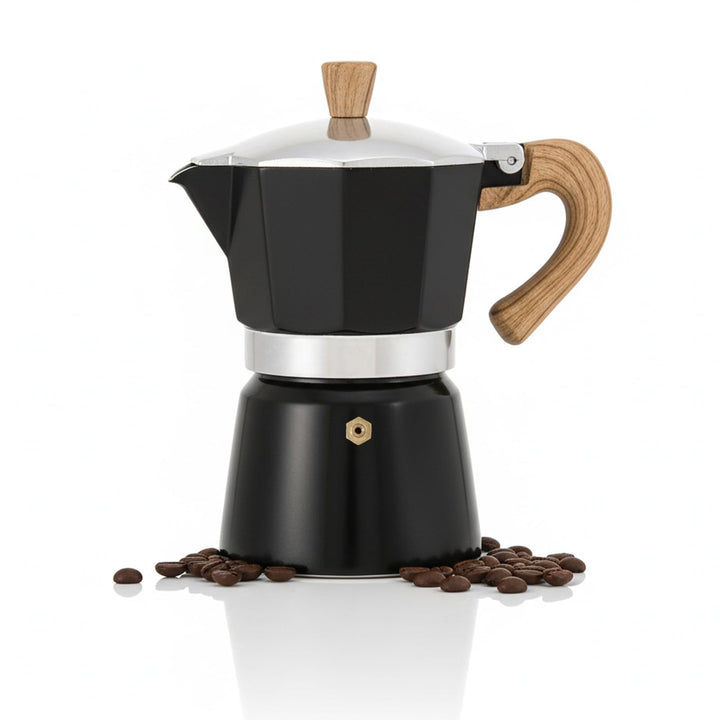 Espressokanne（300ml）Aluminium Mokkakanne，Espresso Kaffeekanne zur Zubereitung von Italienischen Espr