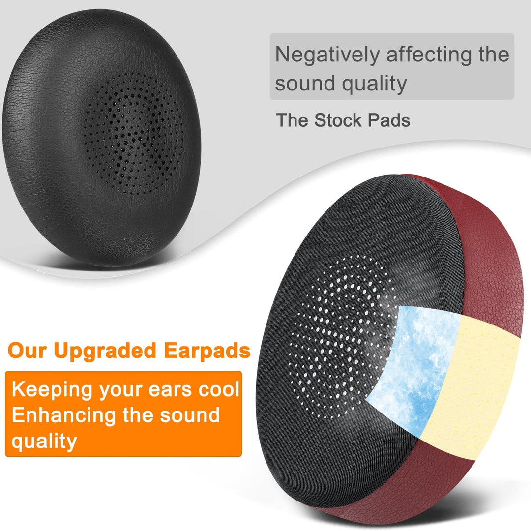 SOULWIT Kühlgel Ersatzpolster Ersatz Ohrpolster für Jabra Evolve2 65 (Evolve 2 65MS 65UC MS UC)/Evol