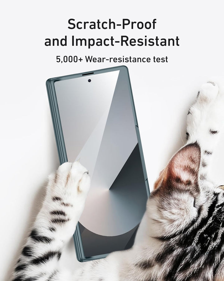 Miimall Kompatibel mit Samsung Galaxy Z Fold 7 Hülle mit Displayschutz Anti-SPY, [Magnetischer Schar