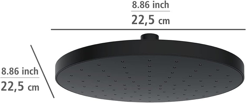 WENKO Regenduschkopf Automatic Cleaning, Anti-Kalk, runde Universal-Kopfbrause mit automatischem Rei