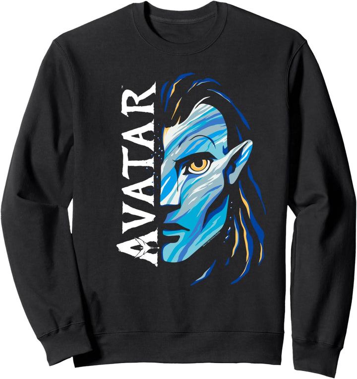 Avatar: The Way of Water Jake Sully Split Avatar Face Sweatshirt