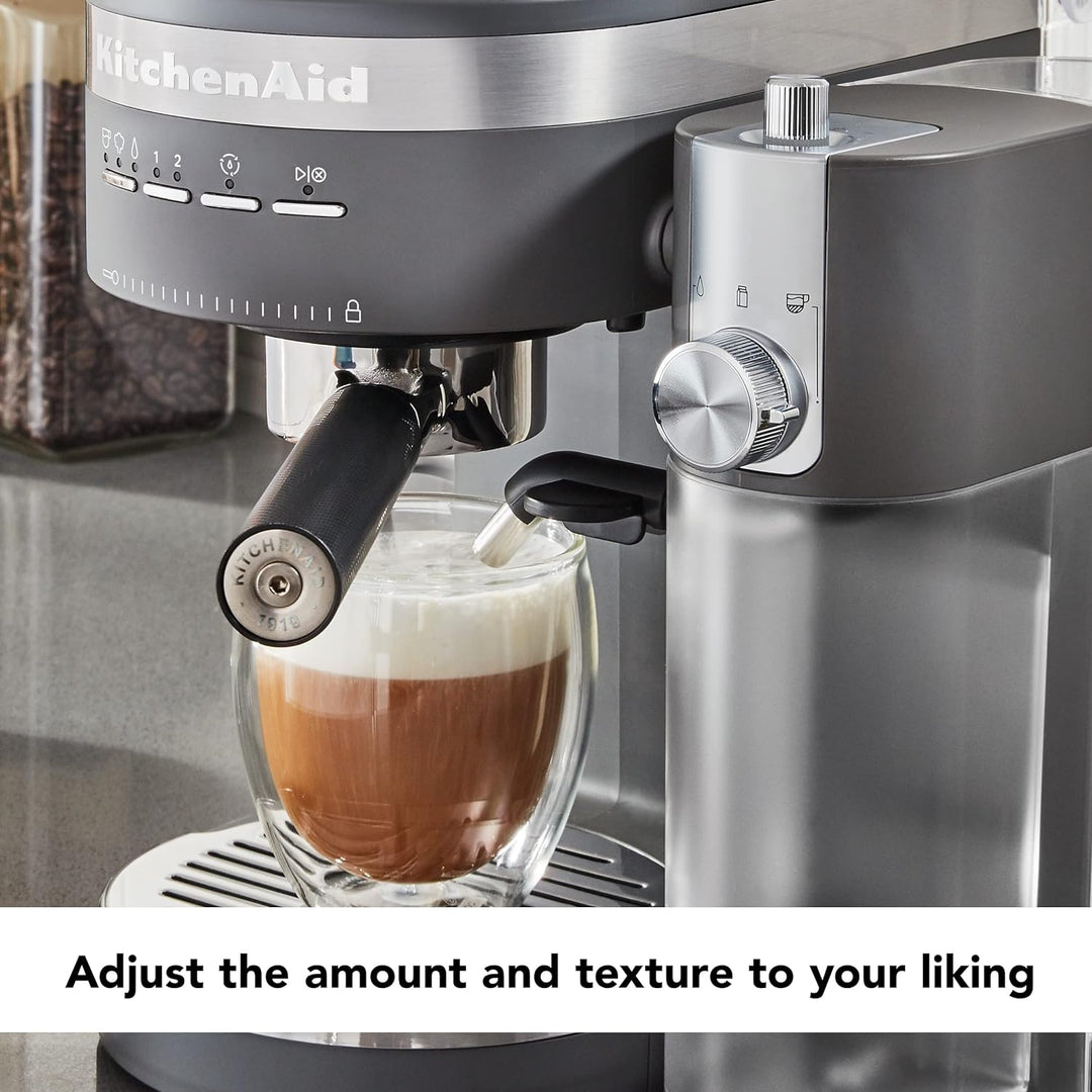 KitchenAid KESMK4DG Automatischer Milchaufschäumer-Aufsatz, Kunststoff, Kohlegrau matt