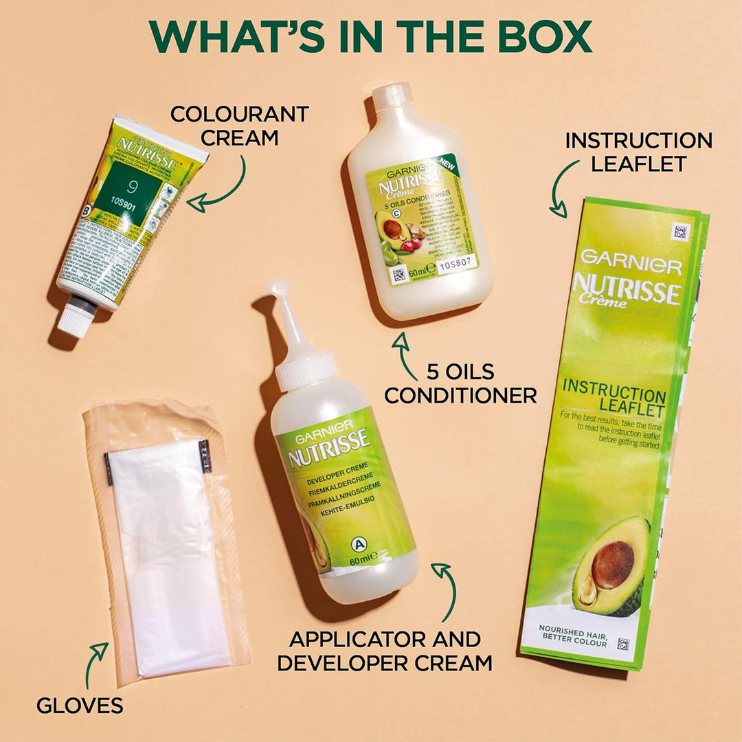 Garnier Nutrisse Hair Colouring Cream 7 Almond/Very Light Brown 7.0 Dunkelblond 1 stück (1er Pack),