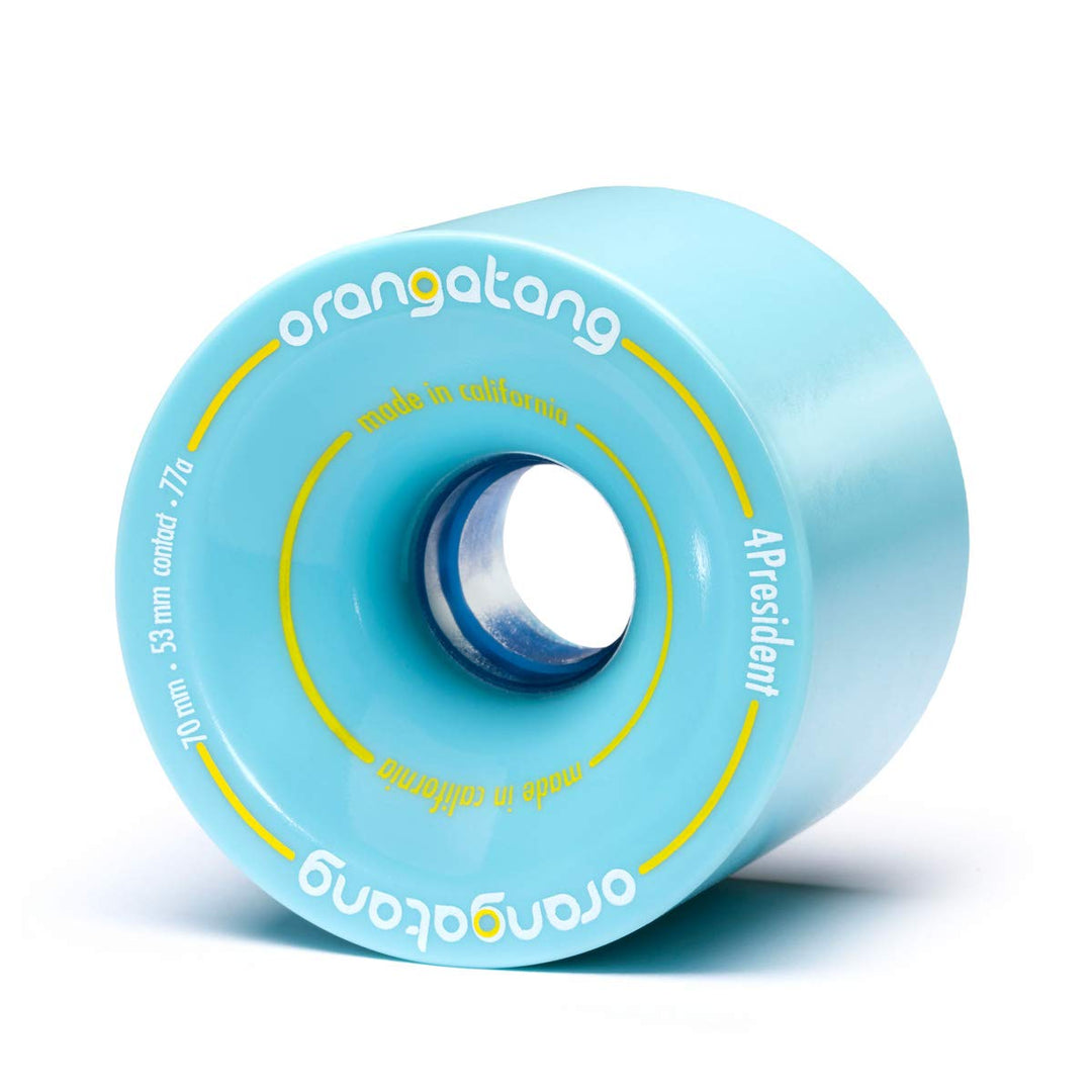 Orangatang 4 President 70mm Roues Longboard Blau, 77a w/o bearings, Blau, 77a w/o bearings