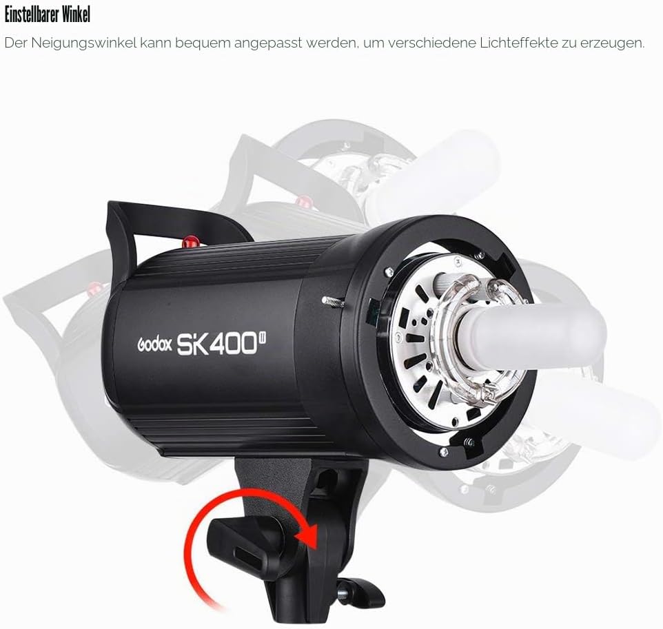 GODOX SK400II 400Ws Studio-Blitzlicht Eingebautes 2.4G Wireless X-System GN65 5600K mit 150W Modelli