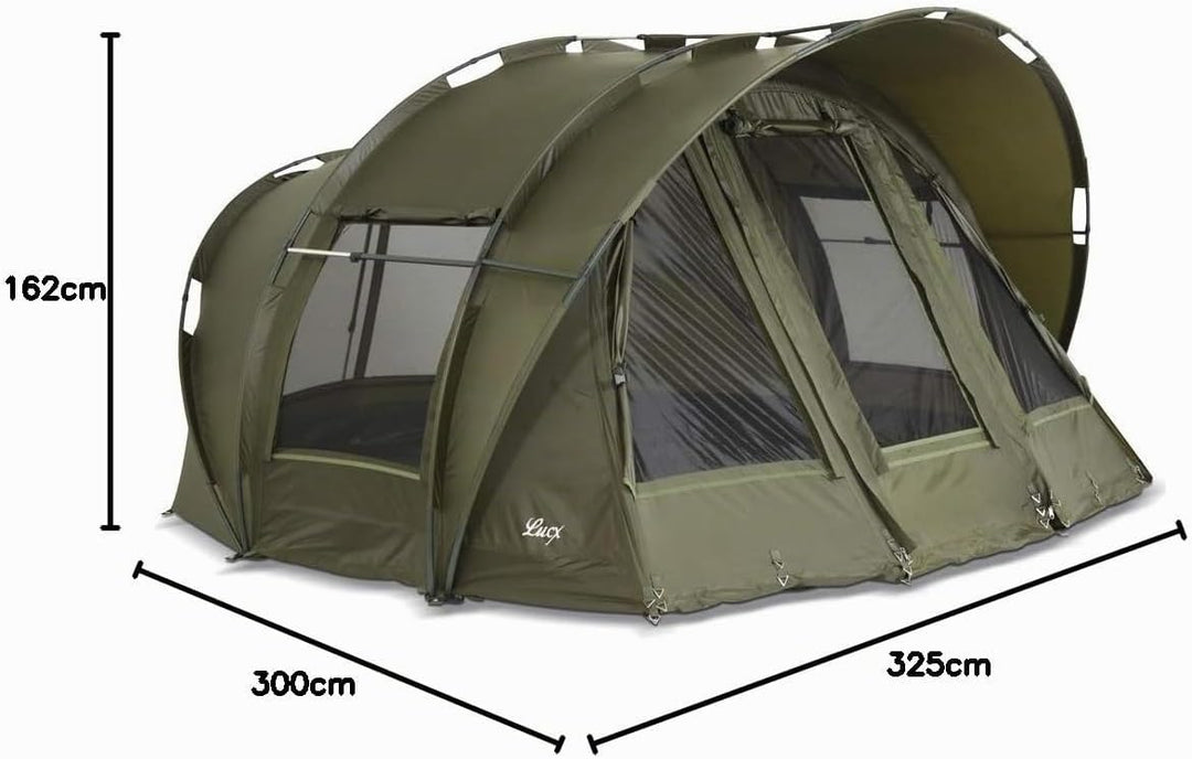 Lucx® Leopard Bivvy + Winterskin 2-3 Mann Angelzelt + Überwurf 2 bis 3 Personen Karpfenzelt + Overwr