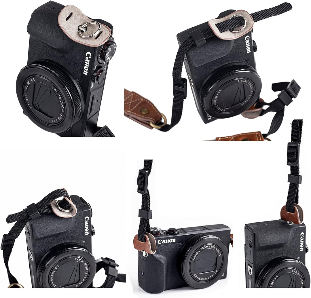 kinokoo G7X /G7X Mark II /G7X Mark III Tasche, PU Leder Kamera Schutzhülle Kompatibel für Canon G7X