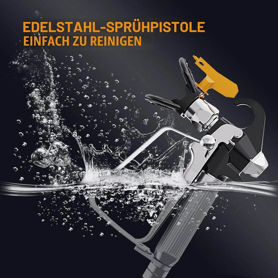 MAXXT Airless-Farbspritzgerät | 226 bar Hochdruck | 1200W | Max. Durchfluss 1,6 l/min | 7,5 m Hochdr