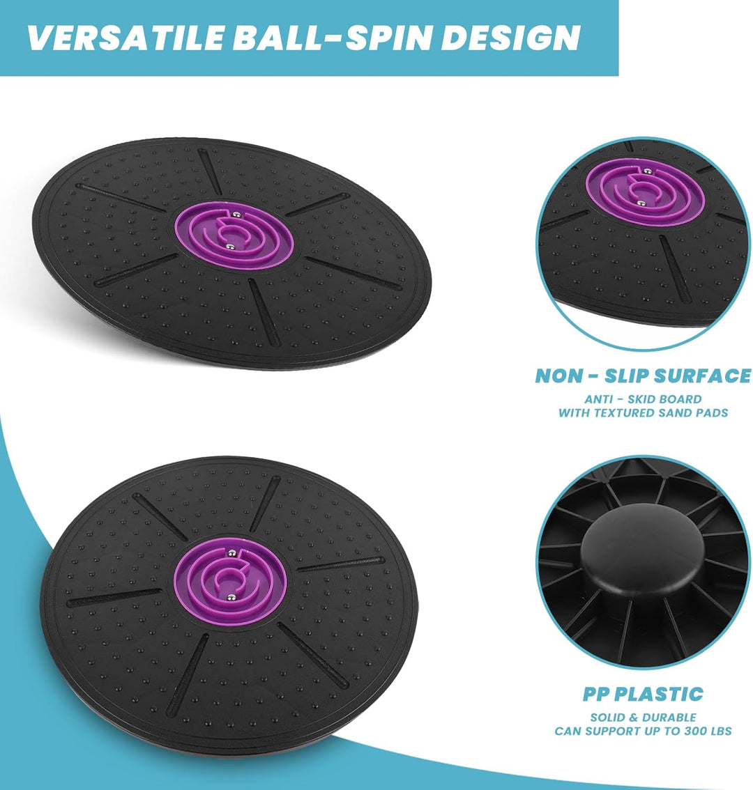 Purple Labyrinth Yoga-Balance-Board, Balance-Trainingsbrett, Balance Pad Yoga-Wackelbrett, Balance K