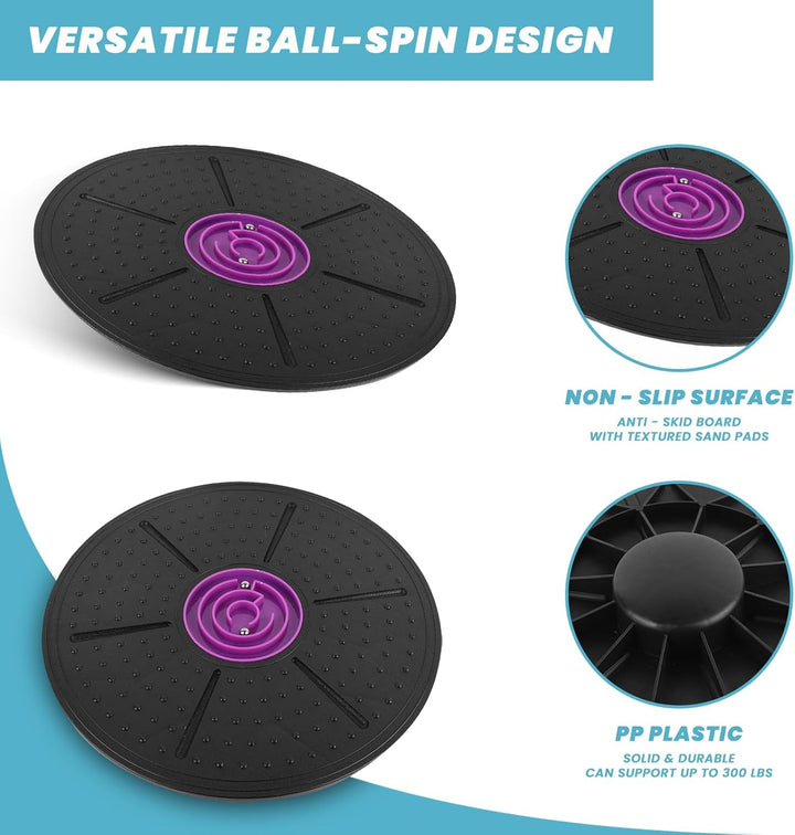 Purple Labyrinth Yoga-Balance-Board, Balance-Trainingsbrett, Balance Pad Yoga-Wackelbrett, Balance K