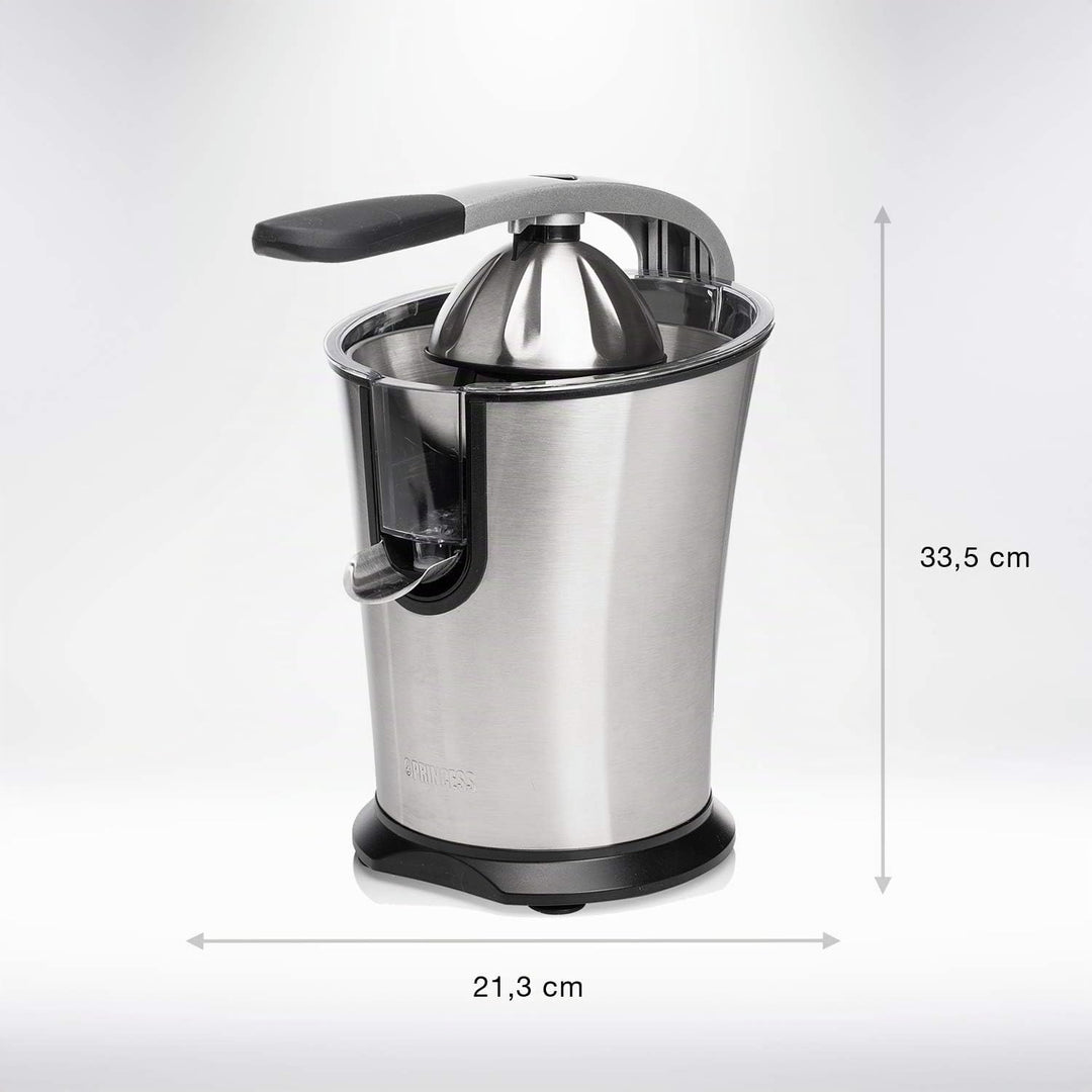 Princess Master Juicer Pro, Edelstahl Presskegel, 300 W Motor, Rostfreier Edelstahl, 201860, Silber