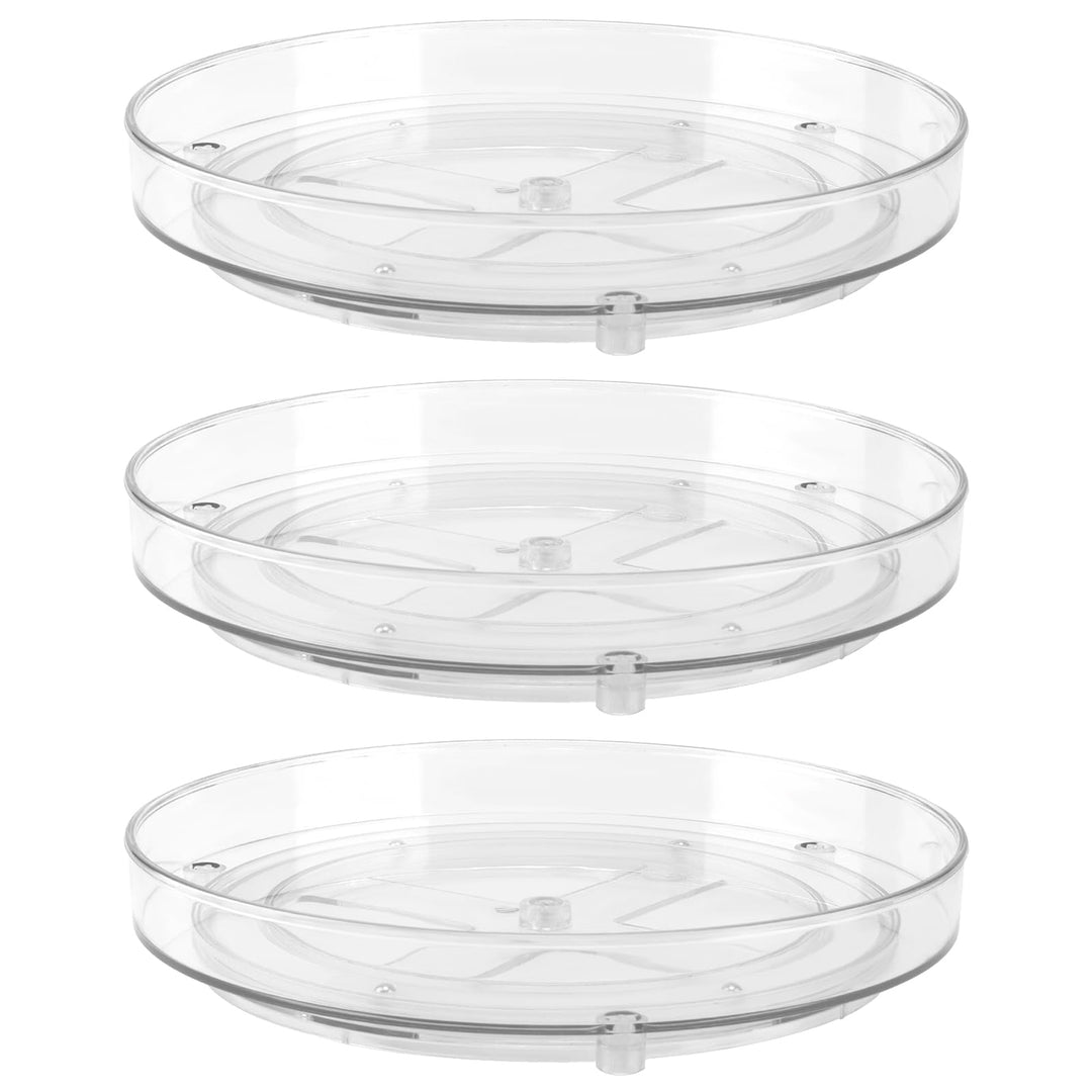 3 Stück 23cm Lazy Susan Drehteller Organizer, Kühlschrank Drehteller Organizer, Transparent Küche Dr