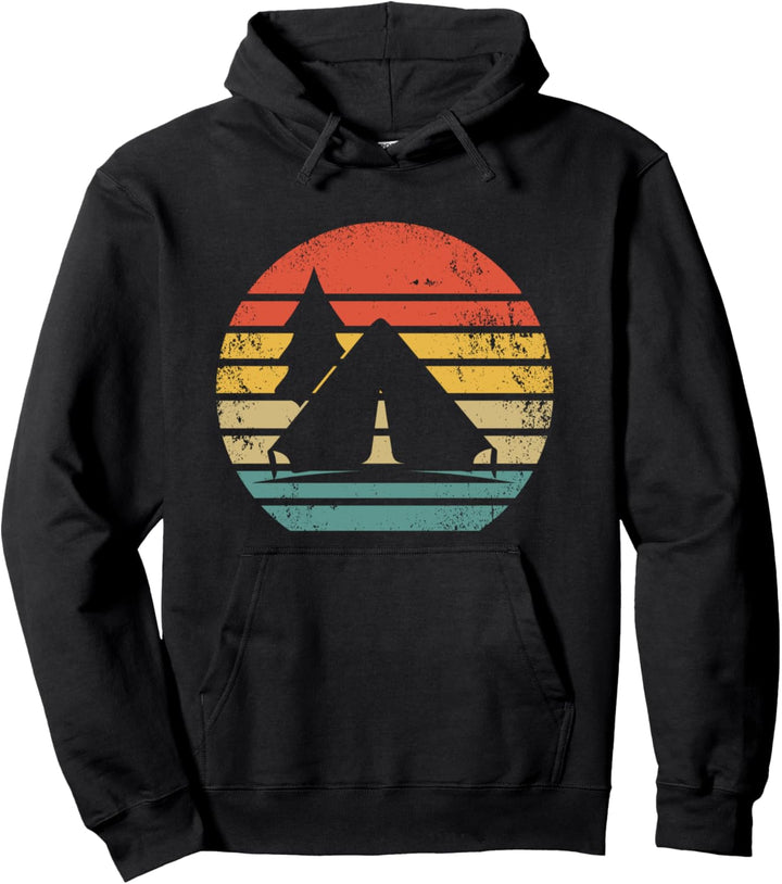 Retro Camping Geschenk I Vintage Zelten Zeltplatz Pullover Hoodie
