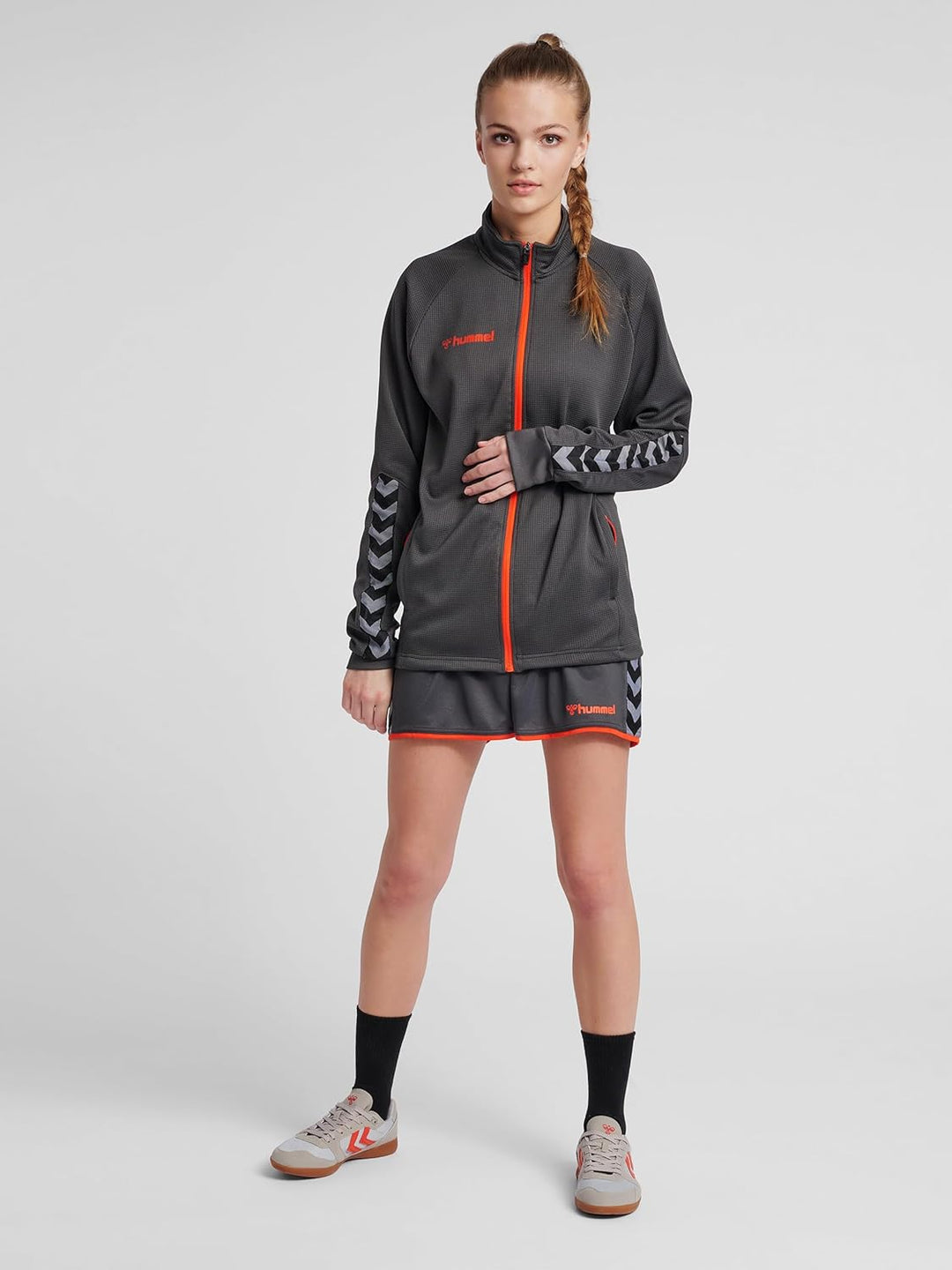 hummel Hmlauthentic Zip Jacket Damen Multisport Jacke XS ASPHALT, XS ASPHALT