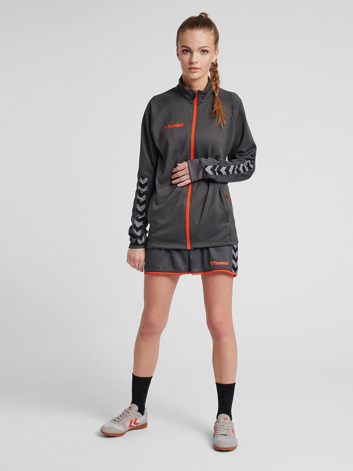 hummel Hmlauthentic Zip Jacket Damen Multisport Jacke XS ASPHALT, XS ASPHALT