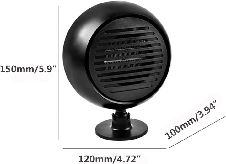 Baceyong Fenster-Entfroster Windschutzscheiben-Entfroster Elektrischer Kühler-Heizlüfter 360 ° drehb