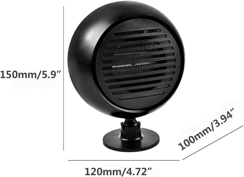 Baceyong Fenster-Entfroster Windschutzscheiben-Entfroster Elektrischer Kühler-Heizlüfter 360 ° drehb